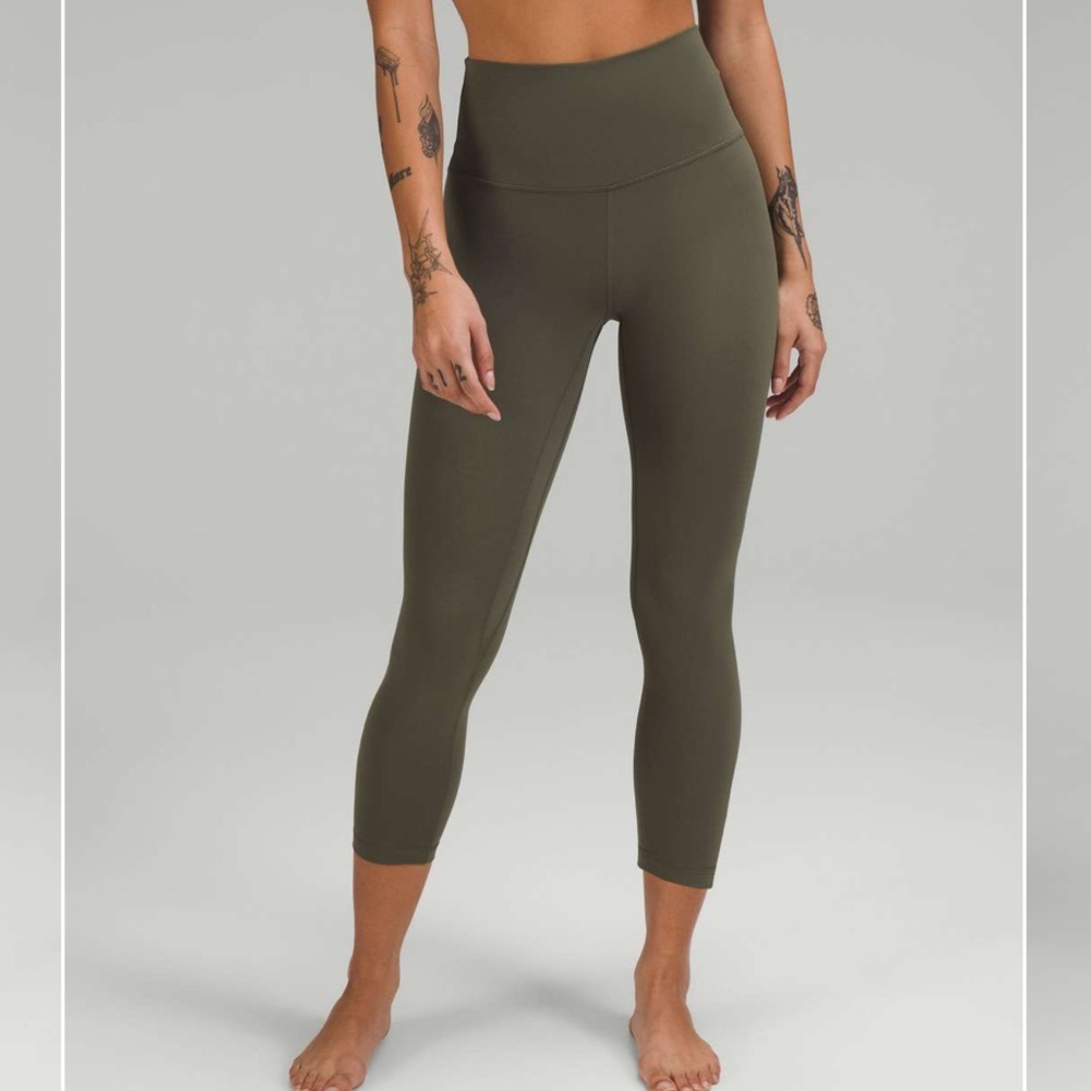 Lululemon Align High-Rise Crop 23" in Army Green